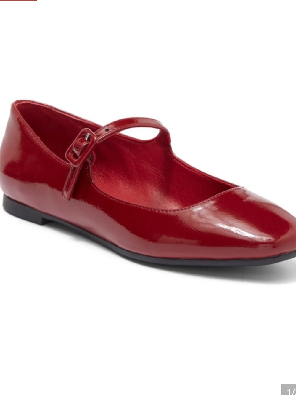 Steve Madden Women’s Caddie Red Patent Mary Jane Flats